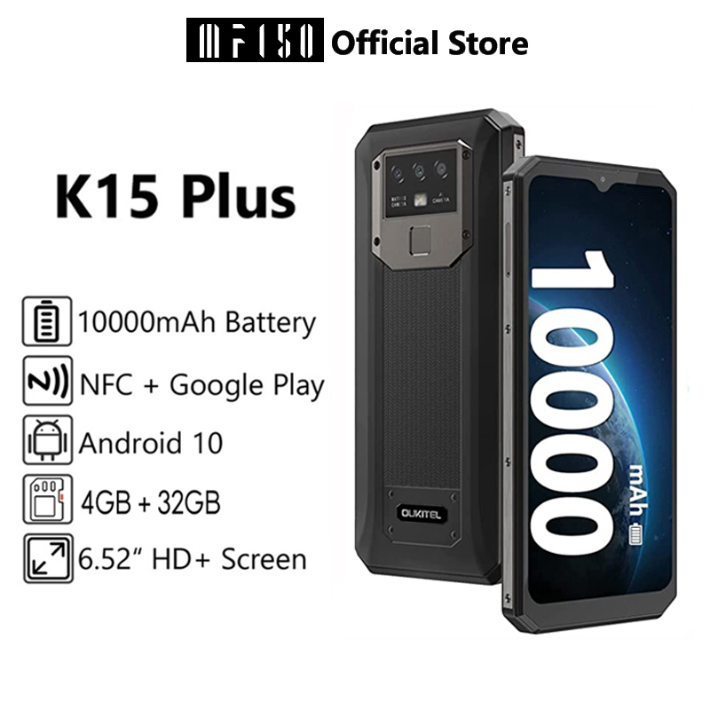 IIIF150 OUKITEL K15 Plus 6.52" Display 10000mAh Smartphone NFC 4GB RAM ...