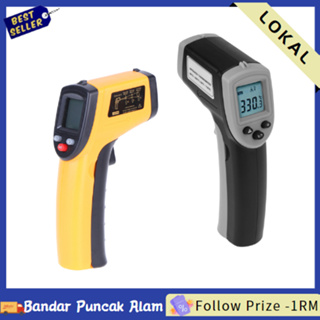 Blue Digital Infrared Thermometer Laser Industrial Temperature Gun  Non-contact With Backlight -50-380cnot For Humansbattery Not Included