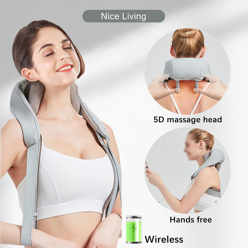 Shoulder And Neck Massager, Clamp Kneading Trapezius Muscle Relax Hot  Compress Neck Massager