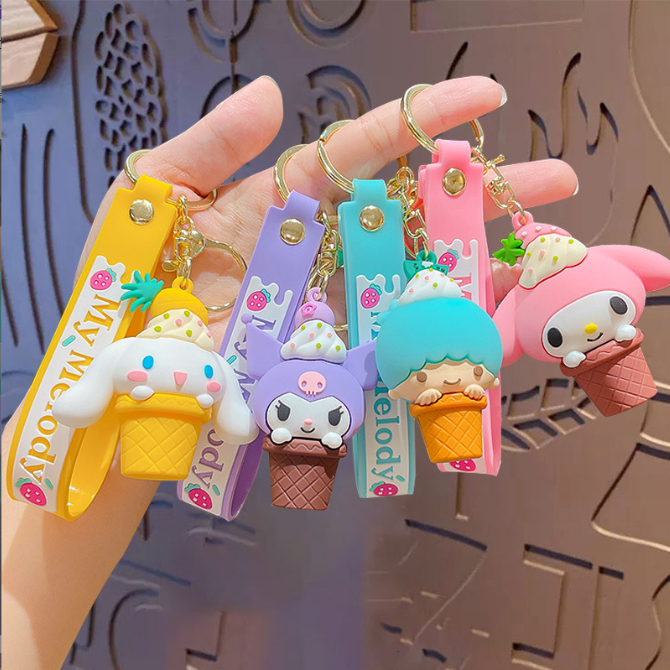 Nwe Cute Sanrio Potted Series Key ring Cinnamoroll hanging ornament