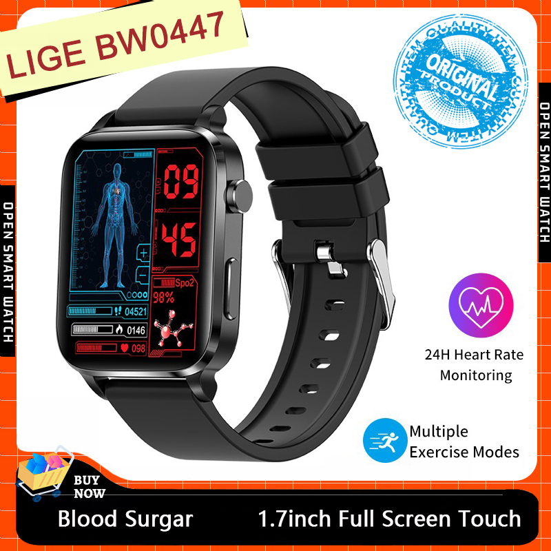 Blood Sugar Monitor Watch,non-invasive Diabetic Watch Glucose Monitor  Pressure Heart Rate Body Temperature Sports Smart Watch With Blood Pressure  Bloo