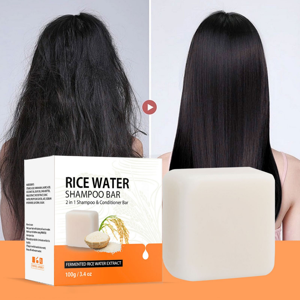 Shampoo Rice Water Nourishing Moisturizing Repair Dry Damaged Hair Anti ...