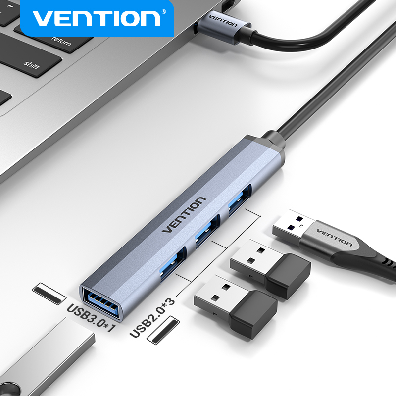 Vention USB Hub Slim Mini Size USB 3.0 2.0 4 in 1 Adapter USB 5Gbps ...