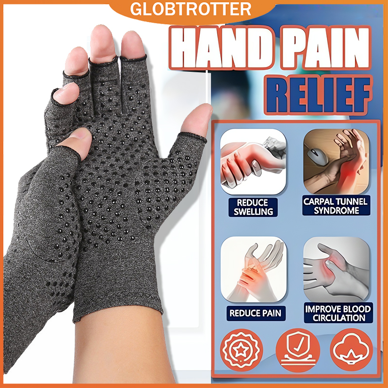 Globetrotter Men & Women Textured Fingerless Compression Arthritis