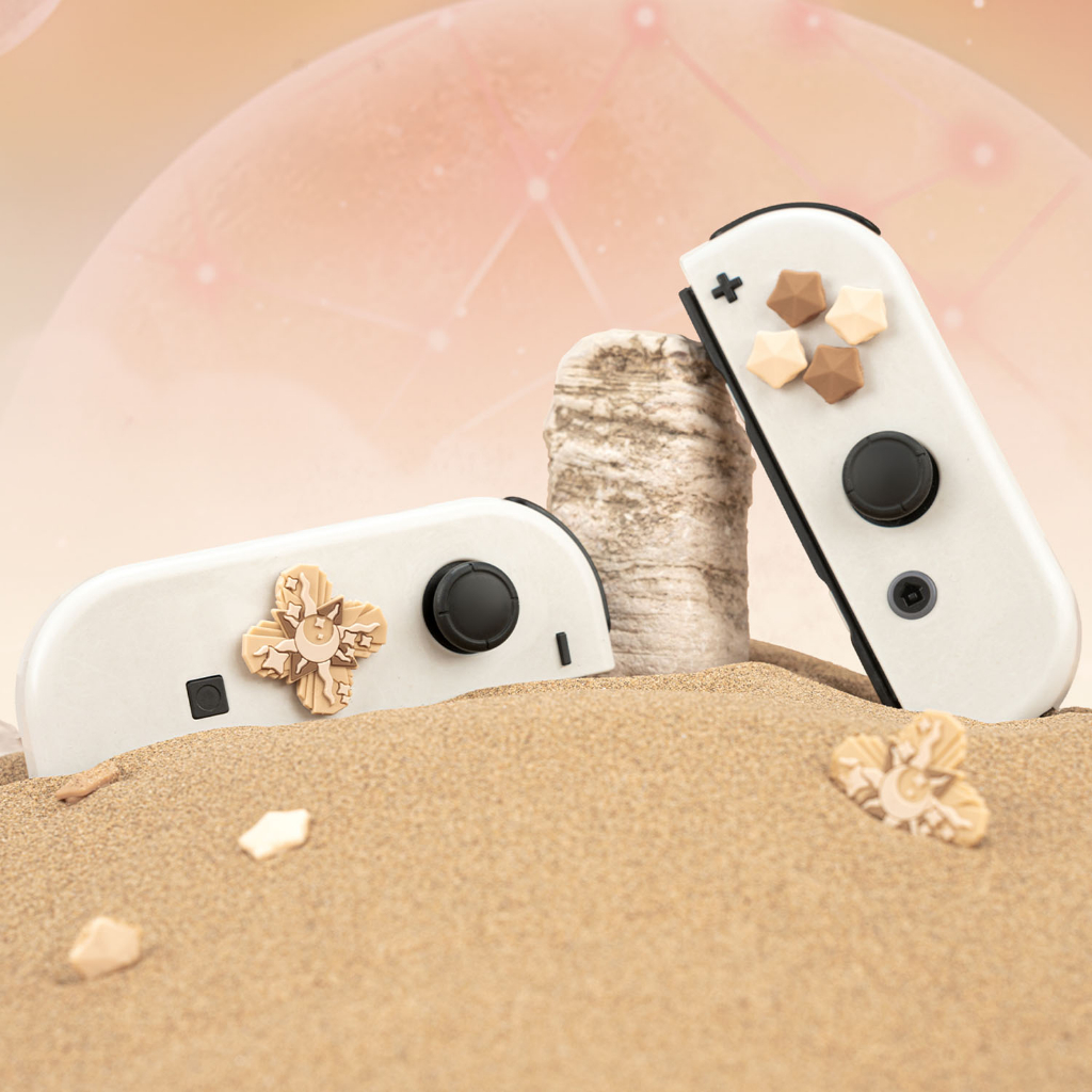 GeekShare Nintendo Switch Thumb Grip Cap Cute Cross D-Pad Button Caps Silicone Thumb Grips Set ...