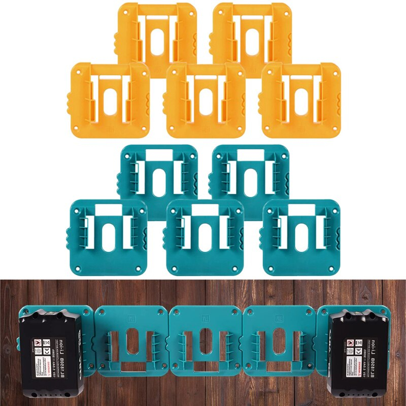 5Pcs Battery Mount Holders for Makita/Milwaukee/Dewalt 18V Liion