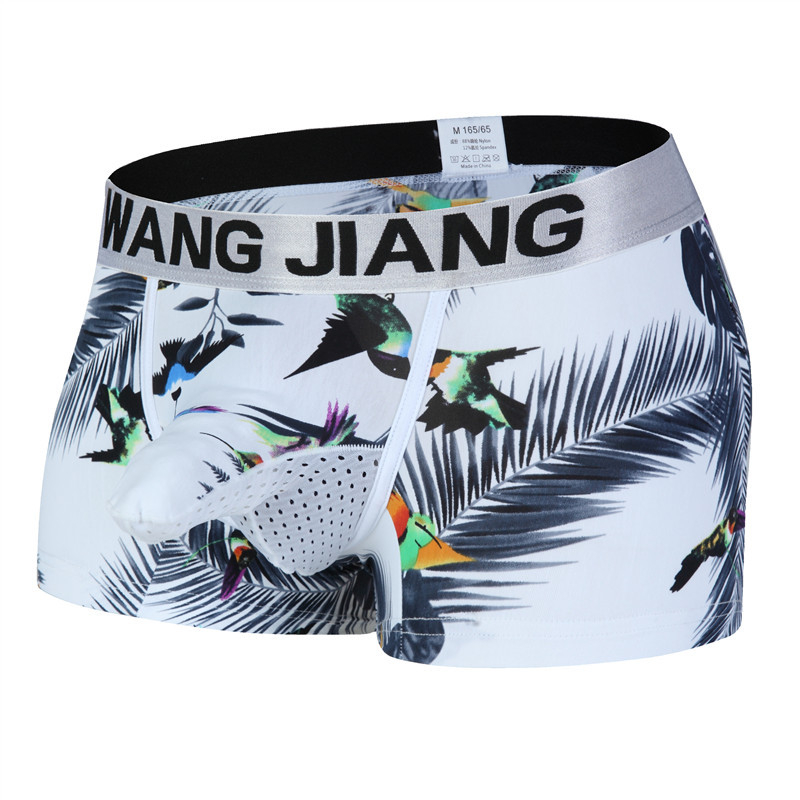 Autumn Breathable Separation Men's Underwear Elephant Trunk Printed Ice Silk Boxer 3052PJ