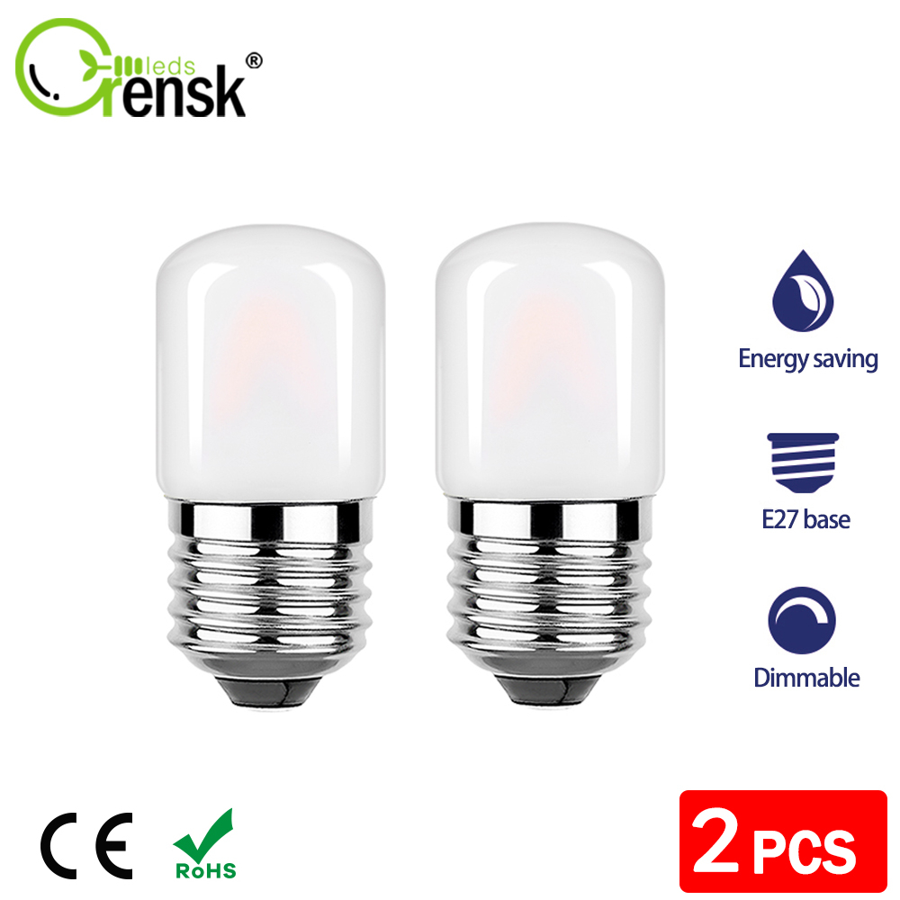 2pcs T28 1W E26 Small LED Night Light Bulb Low Watt Vintage Edison Tube ...