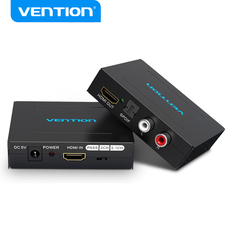 Vention HDMI Audio Extractor 4K HDMI to HDMI Optical SPDIF RCA L/R Extractor  Converter Audio Splitter