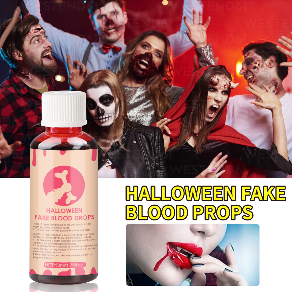 Realistic effect fake blood can be washed on scars, wounds and clothes