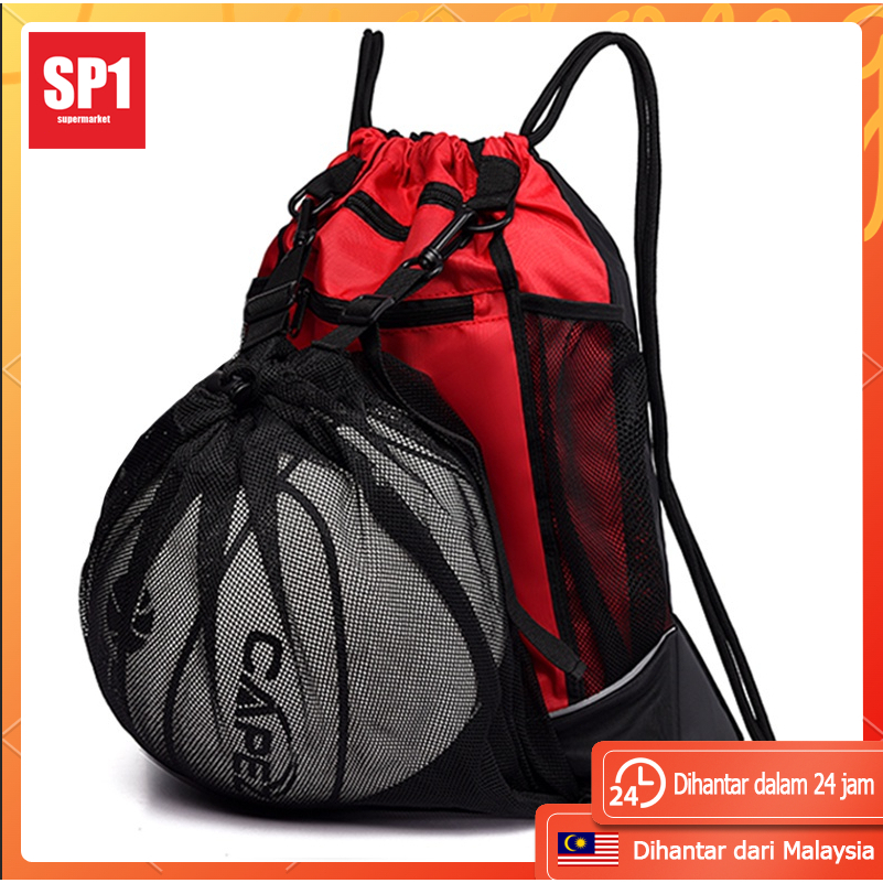 Drawstring Sports Ball Bag Football Mesh Bag Basketball Backpack