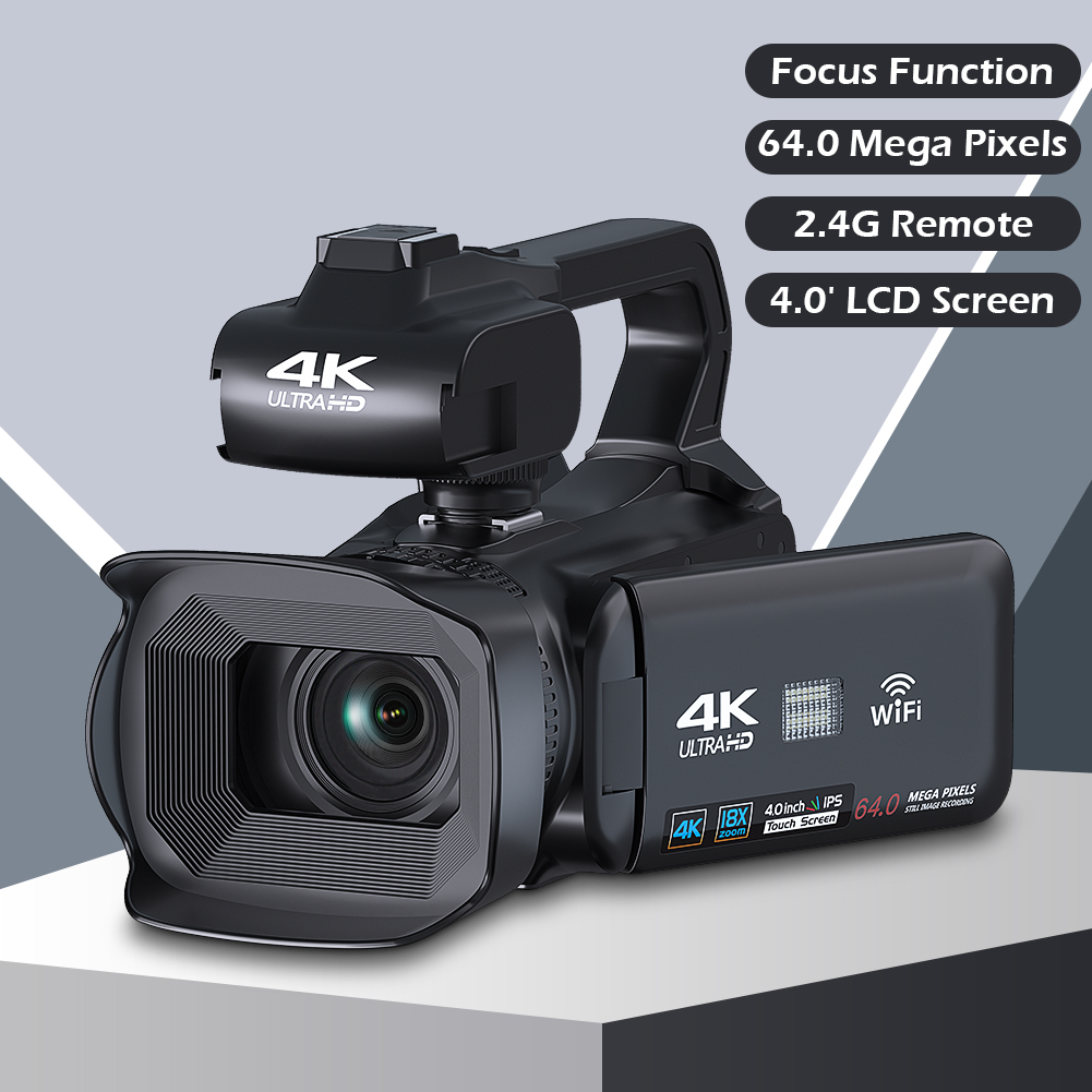 Komery RX200 18X Digital Zoom 4K HD Camcorder 64MP Video Cameras For ...