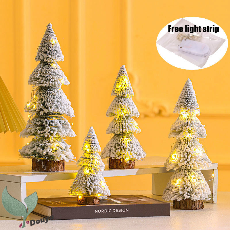 1pc Small Tabletop Christmas Tree with Lights Artificial Miniature