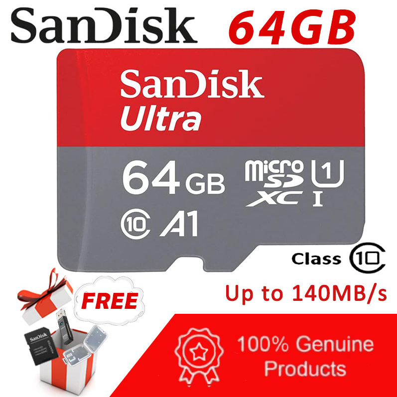 SanDisk 64 GB Ultra C10 MicroSD Card Memory Card For Smartphones