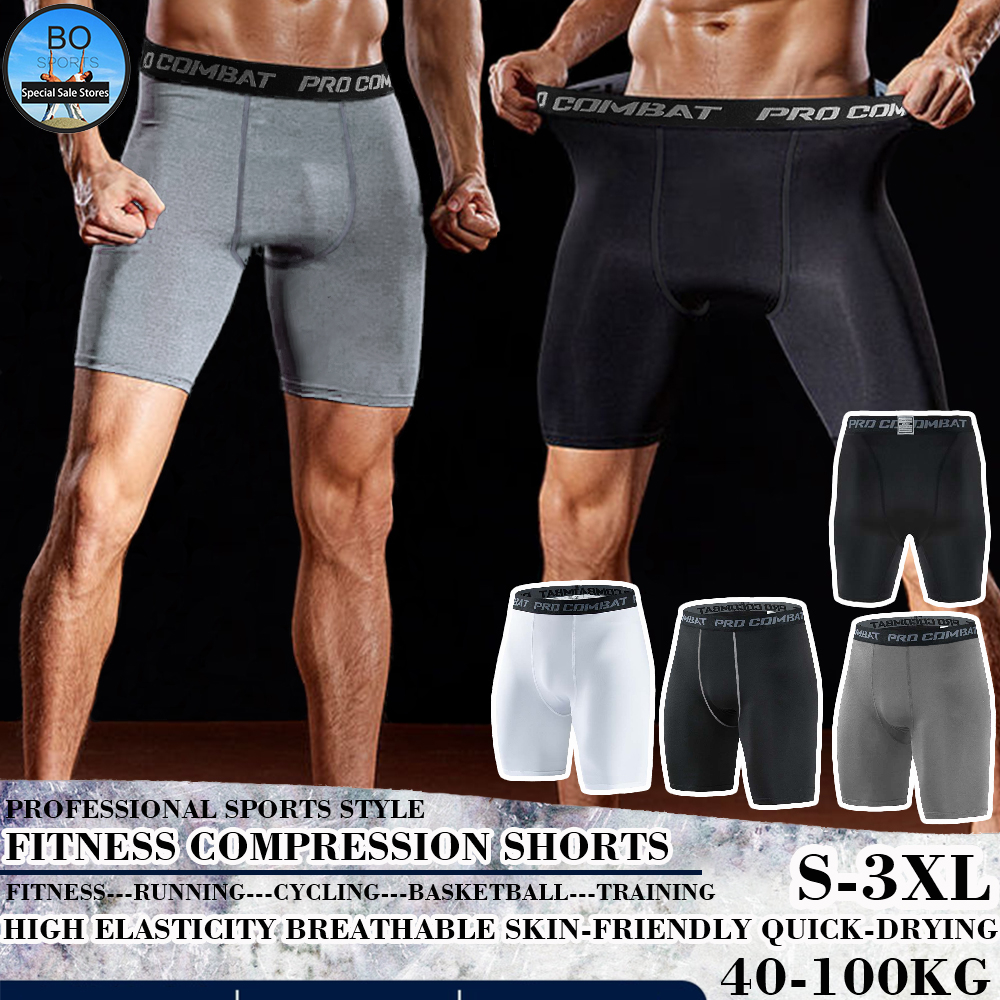 BOSPORT Men`s Compression Short Pants Basketball Legging Supporter