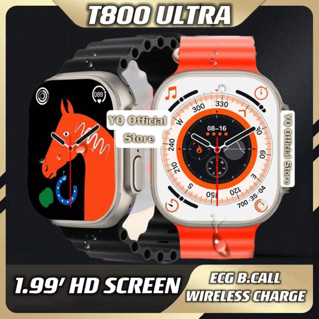 YQ Smartwatch T800 Ultra Iwo 13 Max Bluetooth Call Monitor Stopwatch