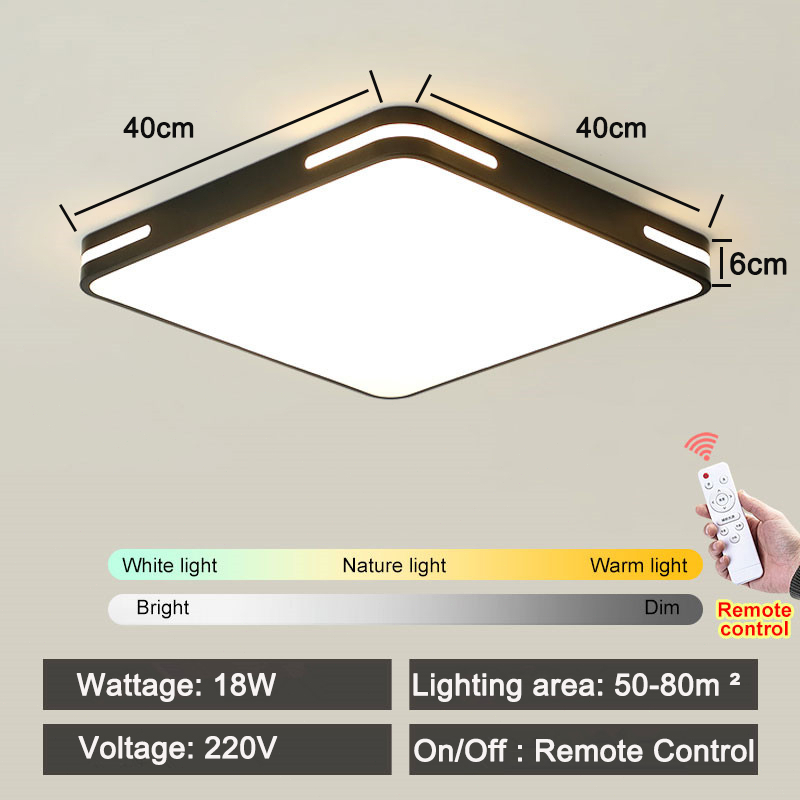 Ceiling Light 48W Lampu Ruang Tamu Moden Three Light Led Panel Light