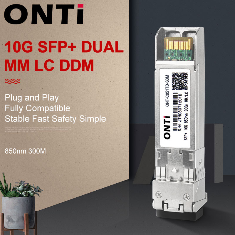 ONTi 10G SFP Module Duplex LC Optical Connector Multi-Mode Dual Fiber ...
