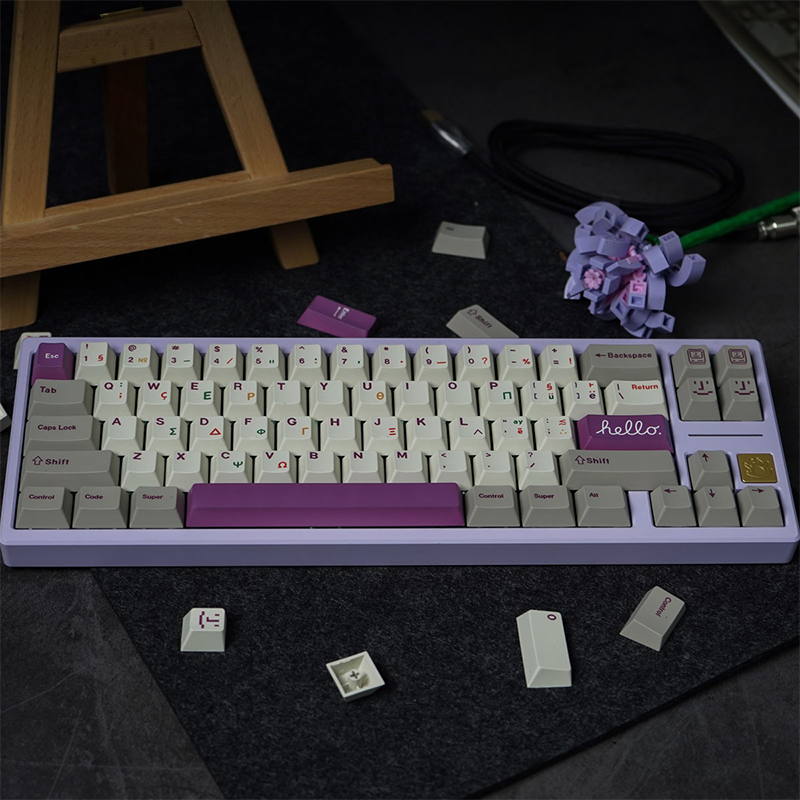 GMK Purple Greek147 keys PBT keycaps Dye sublimation cherry profile ...