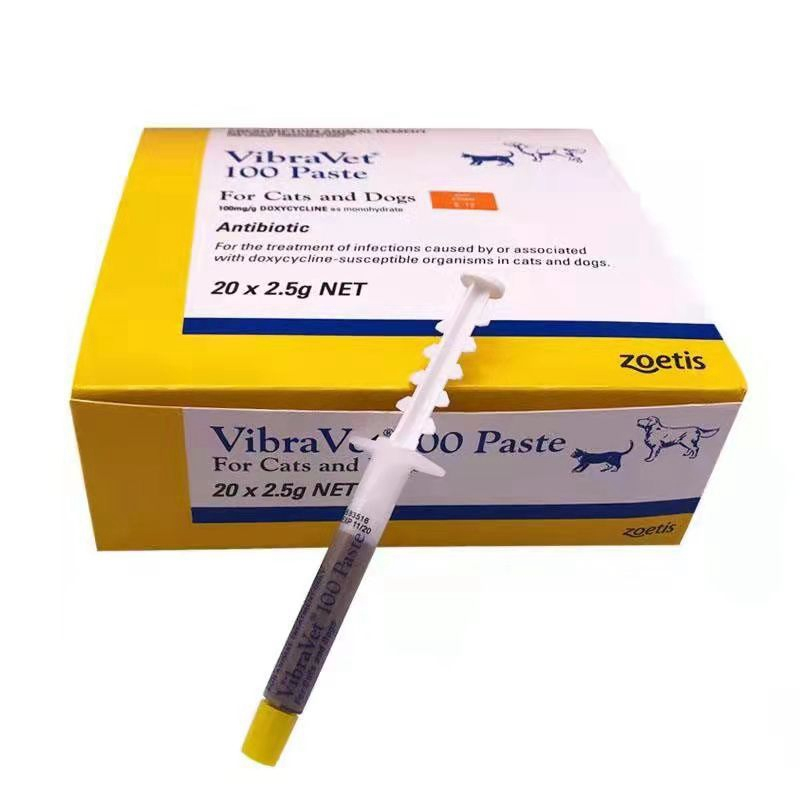 VibraVet 100 Paste Antibiotics Dogs Antibacterial / Chlamydia / Campus