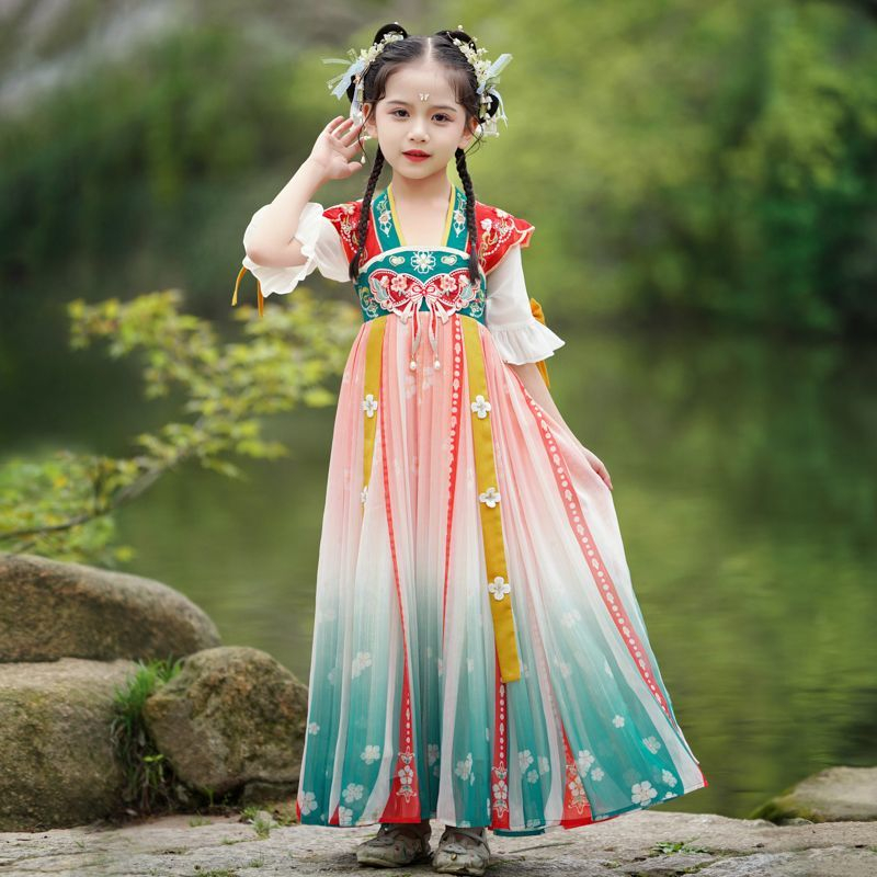 Hanfu Children Female Ancient Style Little Girl Super Fairy Skirt Chinese  Style Super Fairy Costume Dress Long Hanfu Kids | Shopee Malaysia