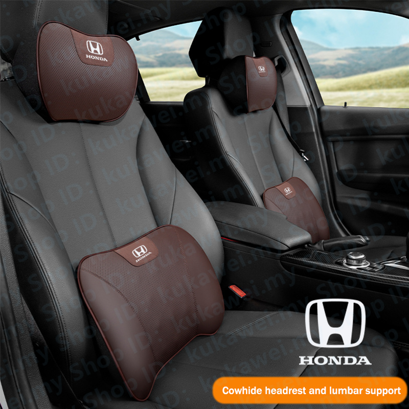 HONDA genuine leather dermis headrest and Lumbar support for Accord