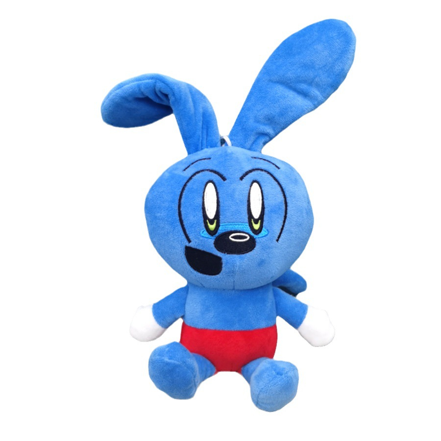 38cm Riggy The Rabbit Monkey Plush Toy Cute Cartoon Blue Rabbit Danno ...