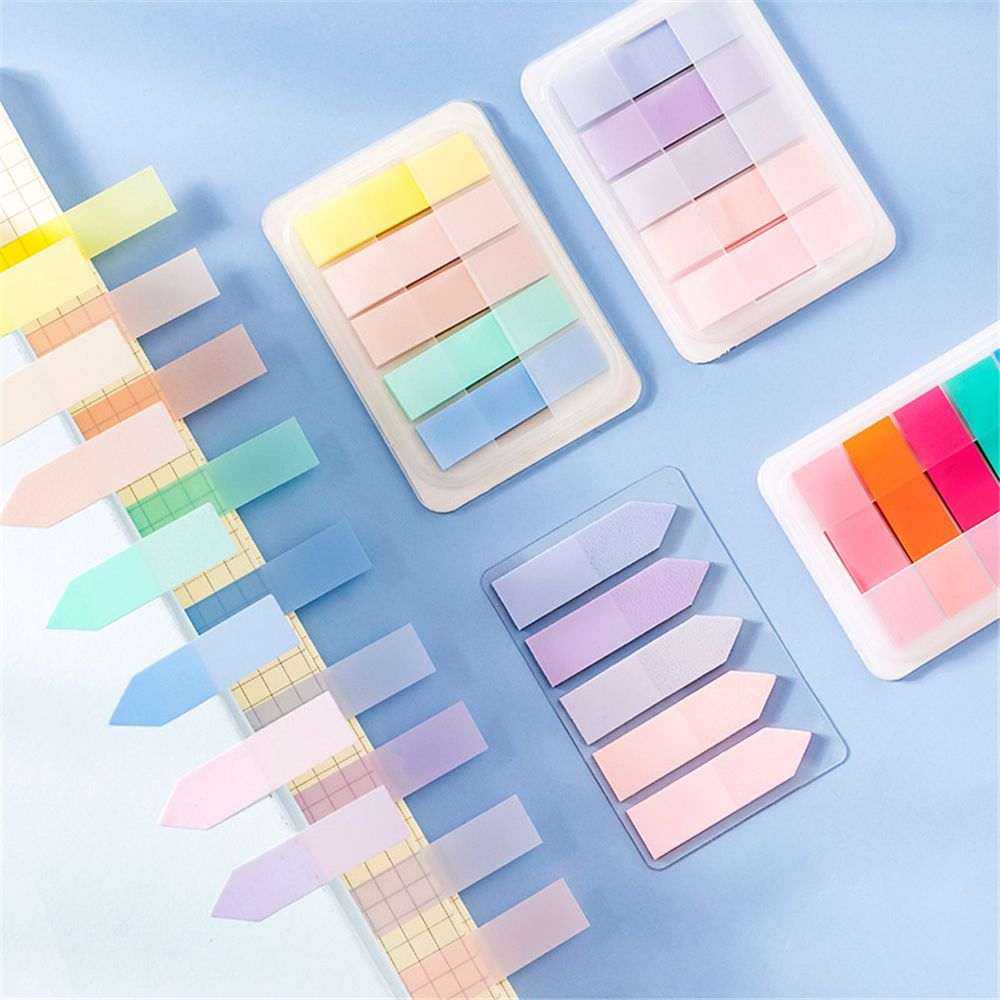 100sheets PE Plastic Label sticky note Bookmark Tag Index Memo Pad ...