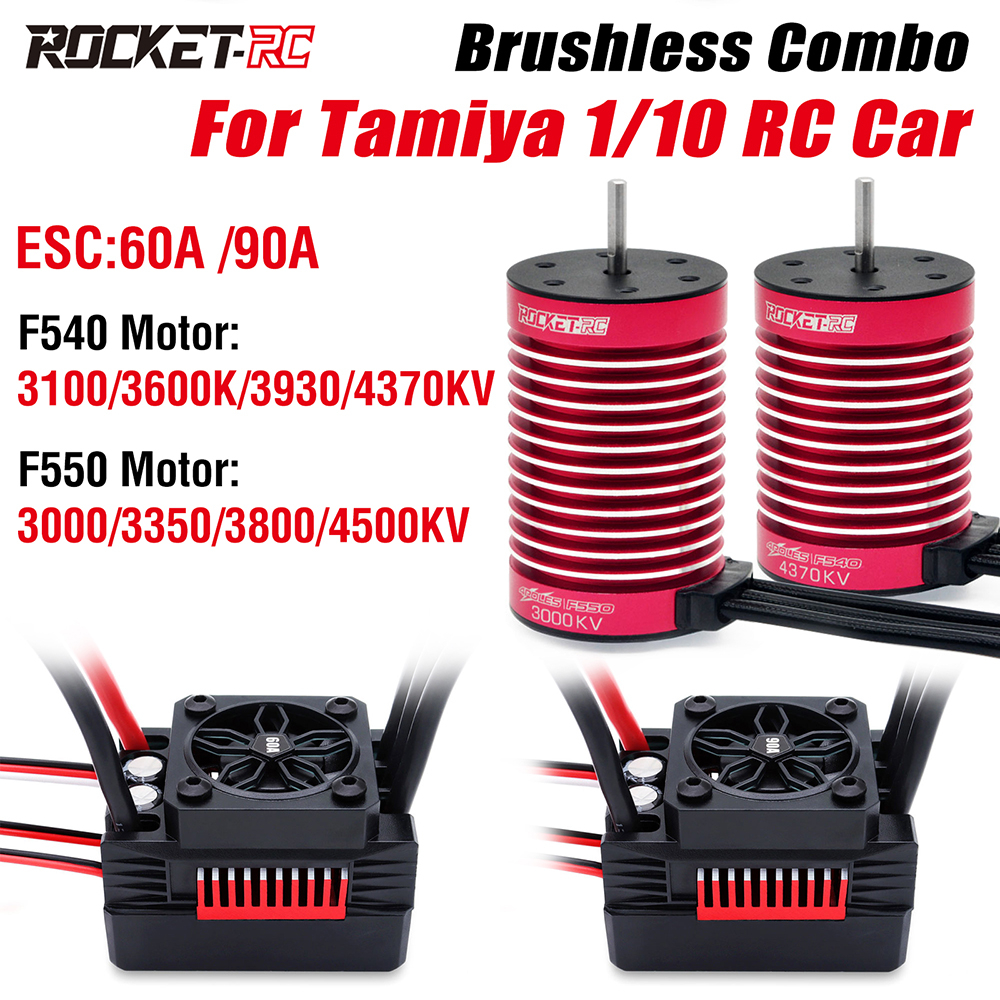 Rocket-RC 1/10 Brushless Motor/ESC Combo 60A 90A F540 F550 motor 3 ...