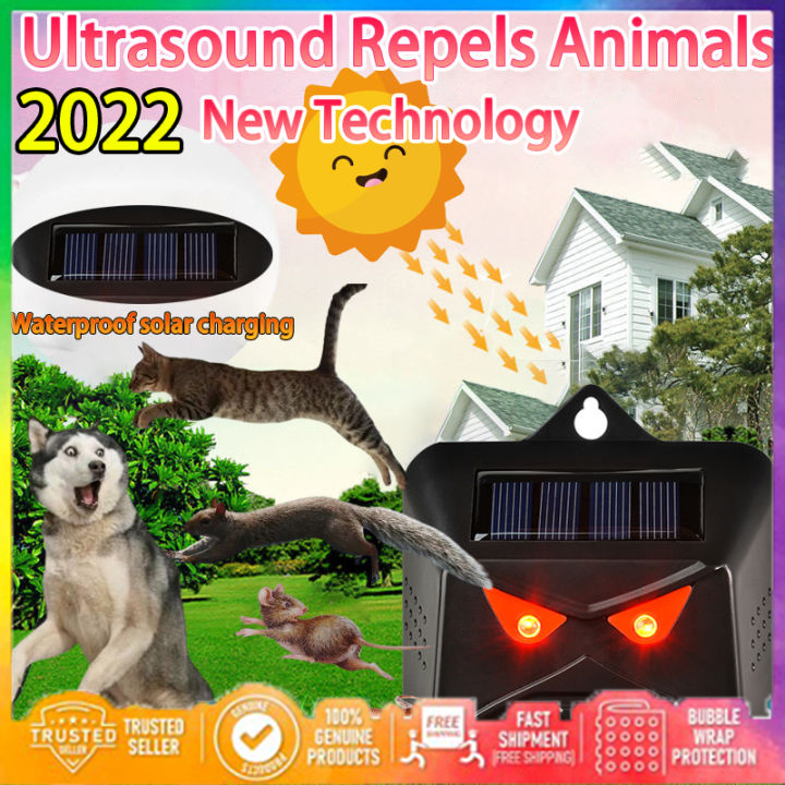 Outdoor Solar Ultrasonic Mouse Repellent 24h Work Garden Animal