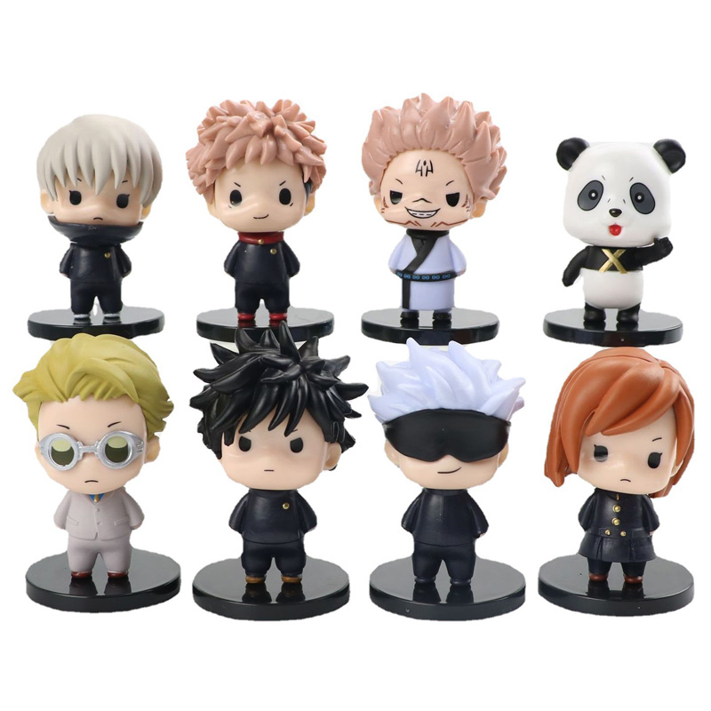 8Pcs/Set 7-8cm Anime Jujutsu Kaisen Itadori Yuji Gojo Satoru Fushiguro ...