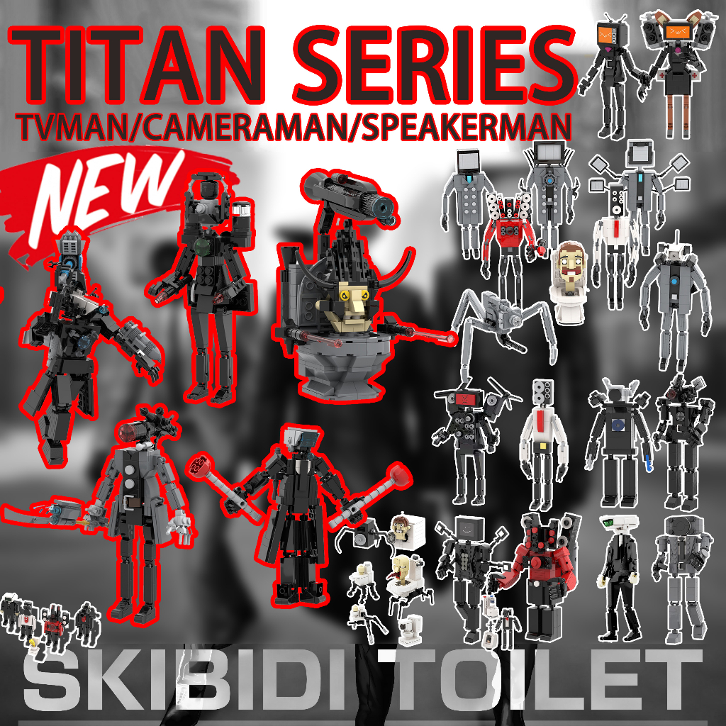Skibidi toilet building Block toys/tvman/titan Speakerman/cameraman/G-man  skibidi figure