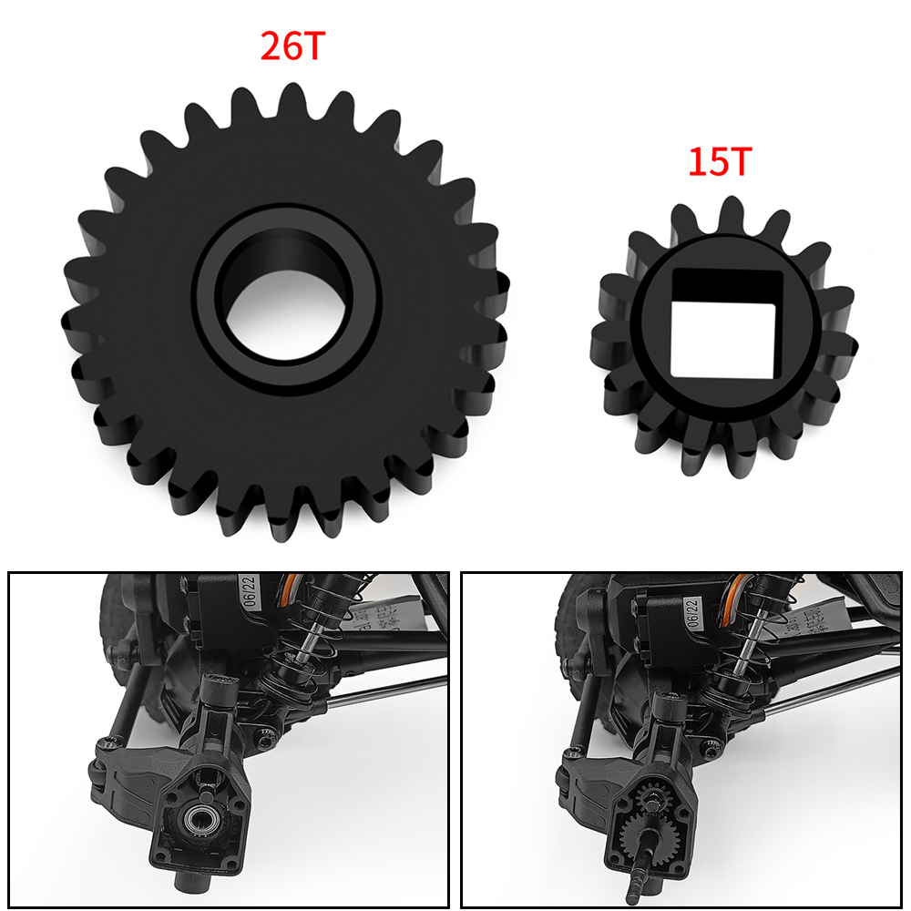 4PCS Steel Axle Gears Portal Output Gear for Axial Capra 1/18 2WD UTB18 RC Crawler Car Upgrade
