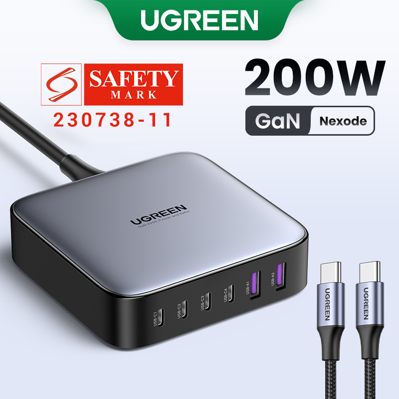 UGREEN 140W USB C Charger Nexode PPS PD 3.1 3-Port GaN Laptop Charger  Compatible