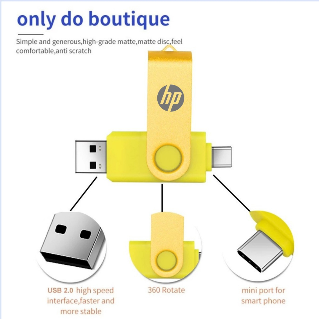 HP flash drive 3 in 1 OTG USB Type C/Micro flash drive Pendrive High