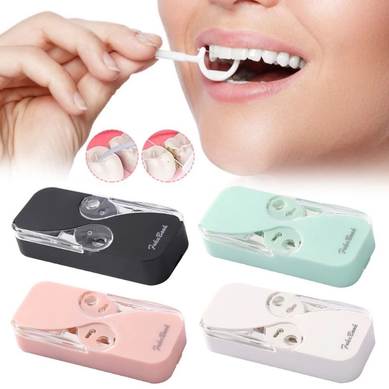Portable Floss Dispenser Travel Automatic Dental Floss Stick Dispenser