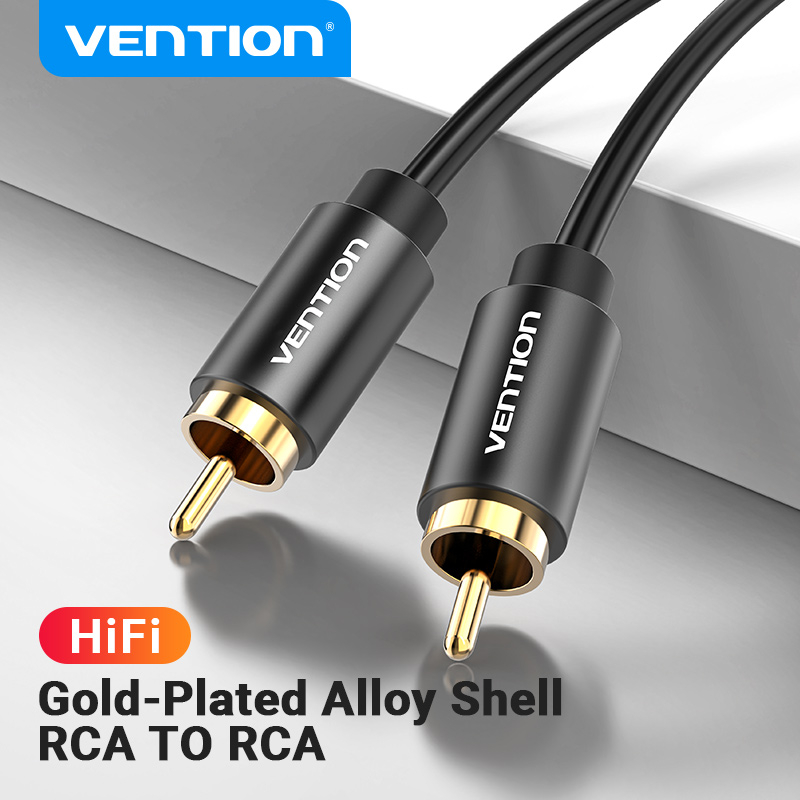 Vention RCA Subwoofer Cable 1 RCA Male to 1 RCA Male Audio Video Cable for Subwoofers AV