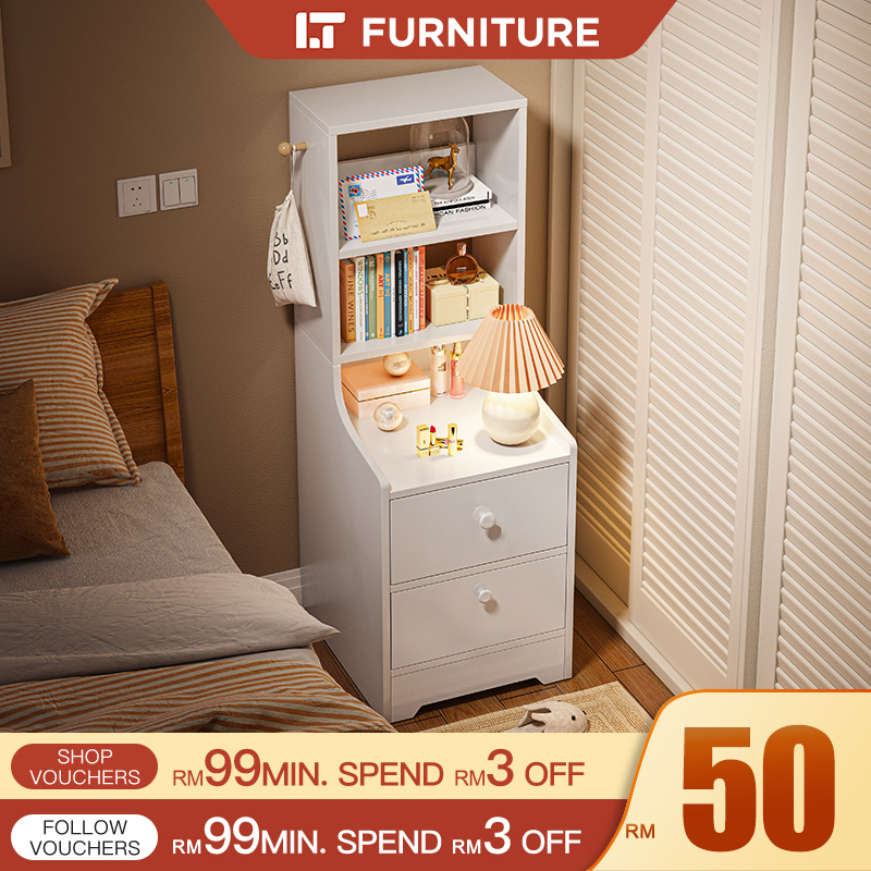 Bedside Table Heightened Design Side Table Storage Rack Large Capacity ...