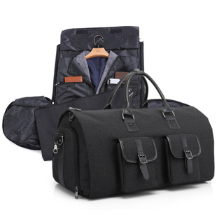 Portable Luxury Suit Storage Bag 2 in 1 Busines Travel Duffel Bag Men's Garment  Bag Shoulder Trip Handbag Clothing Luggage Bag