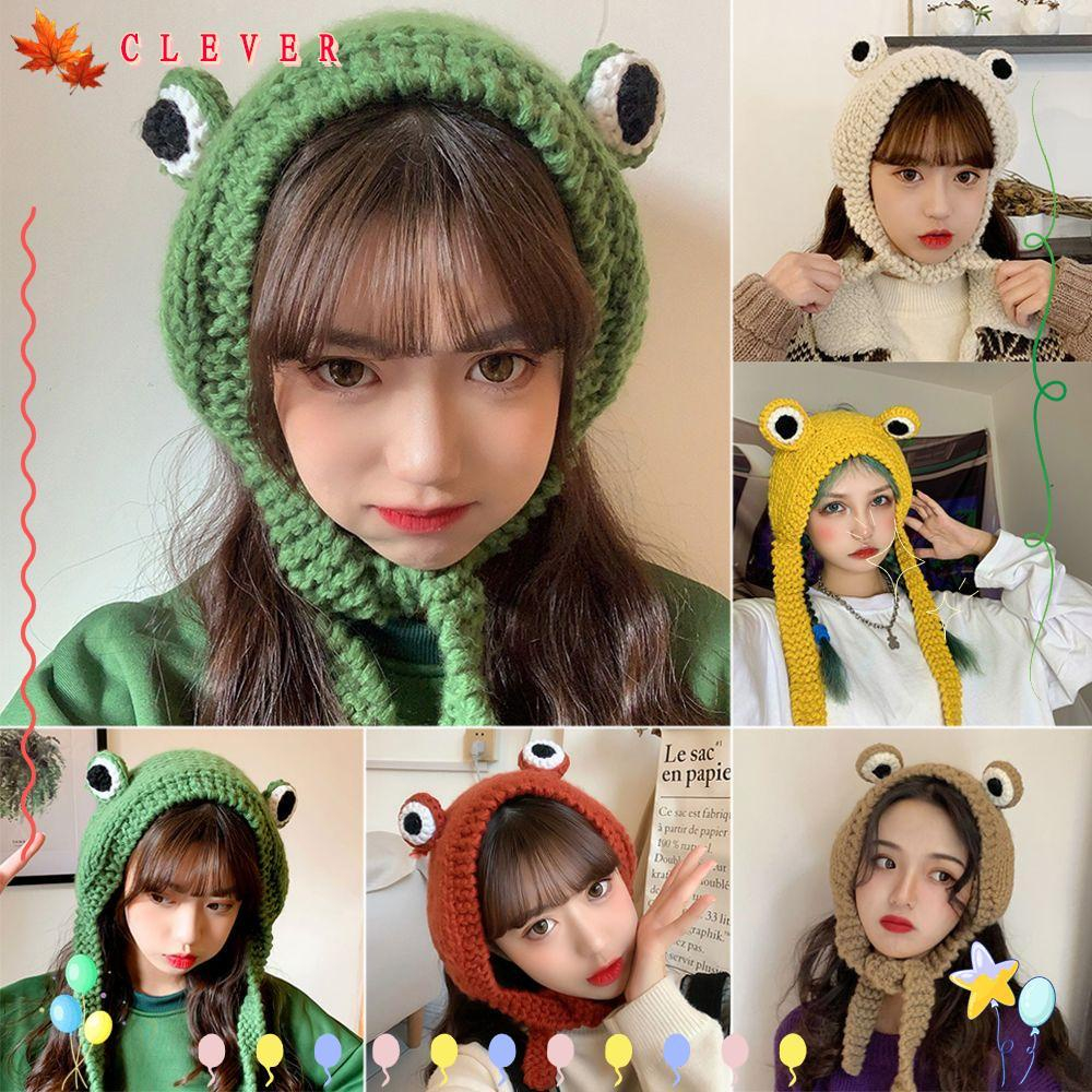 Winter Cute Frog Hat Women Photography Prop Baby Anime Hat Scarf / Warm ...