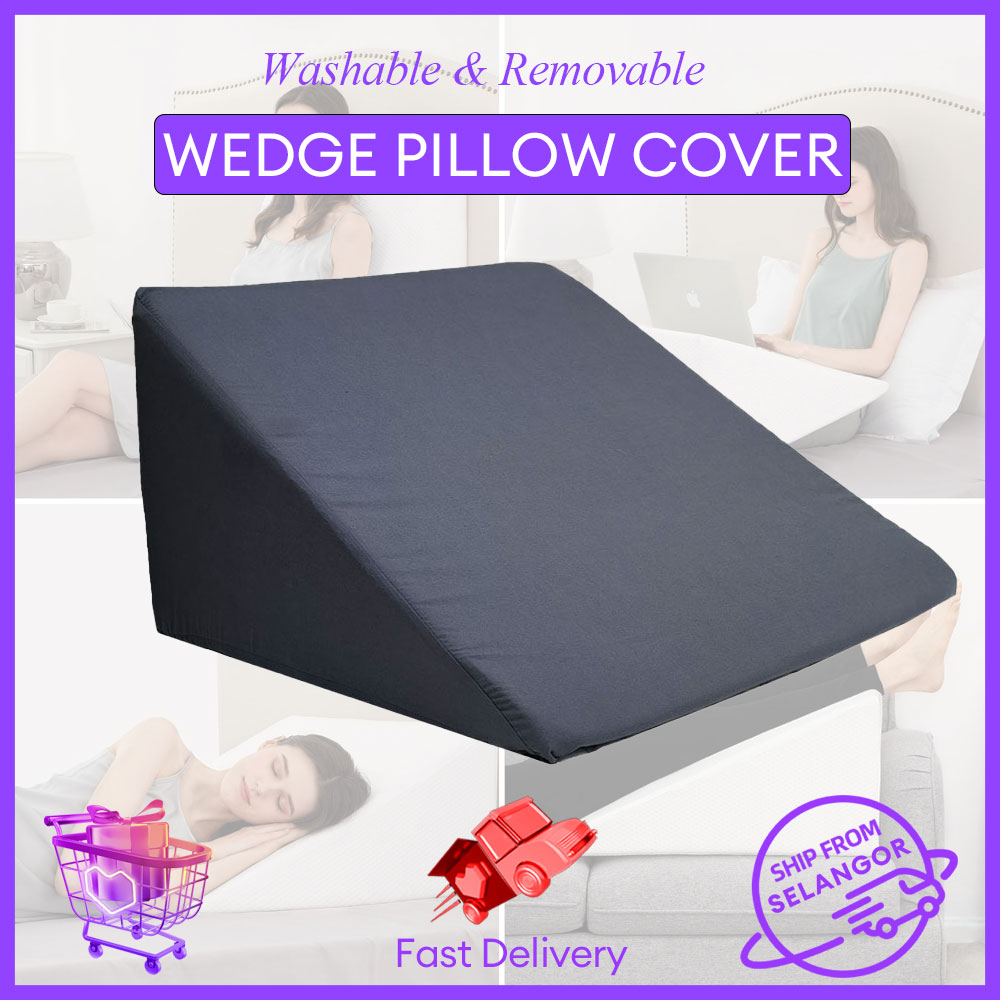 [Cushion Cover] Bed Wedge Pillow Case Removable Zipper Cover Only for