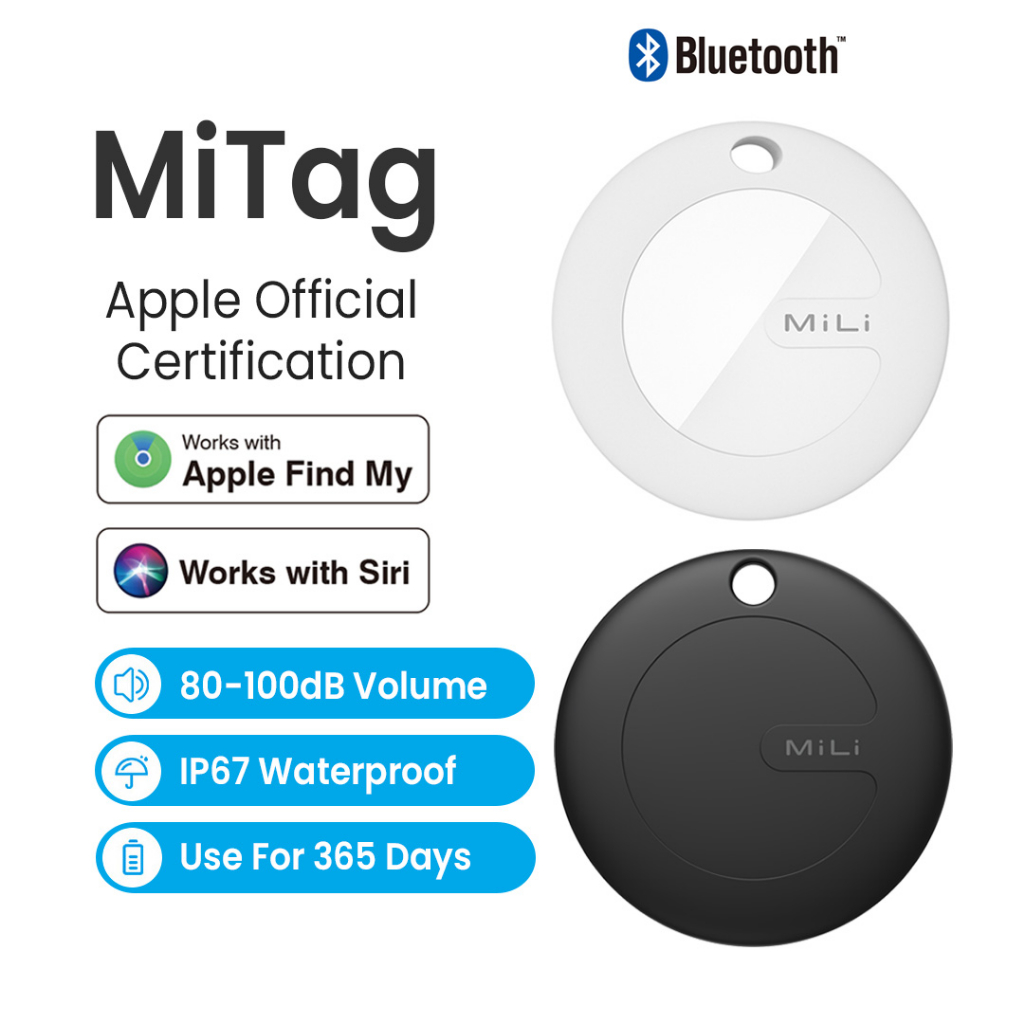 MiLi MiTag GPS Bluetooth Tracker Compatible with Find My iPhone iOS