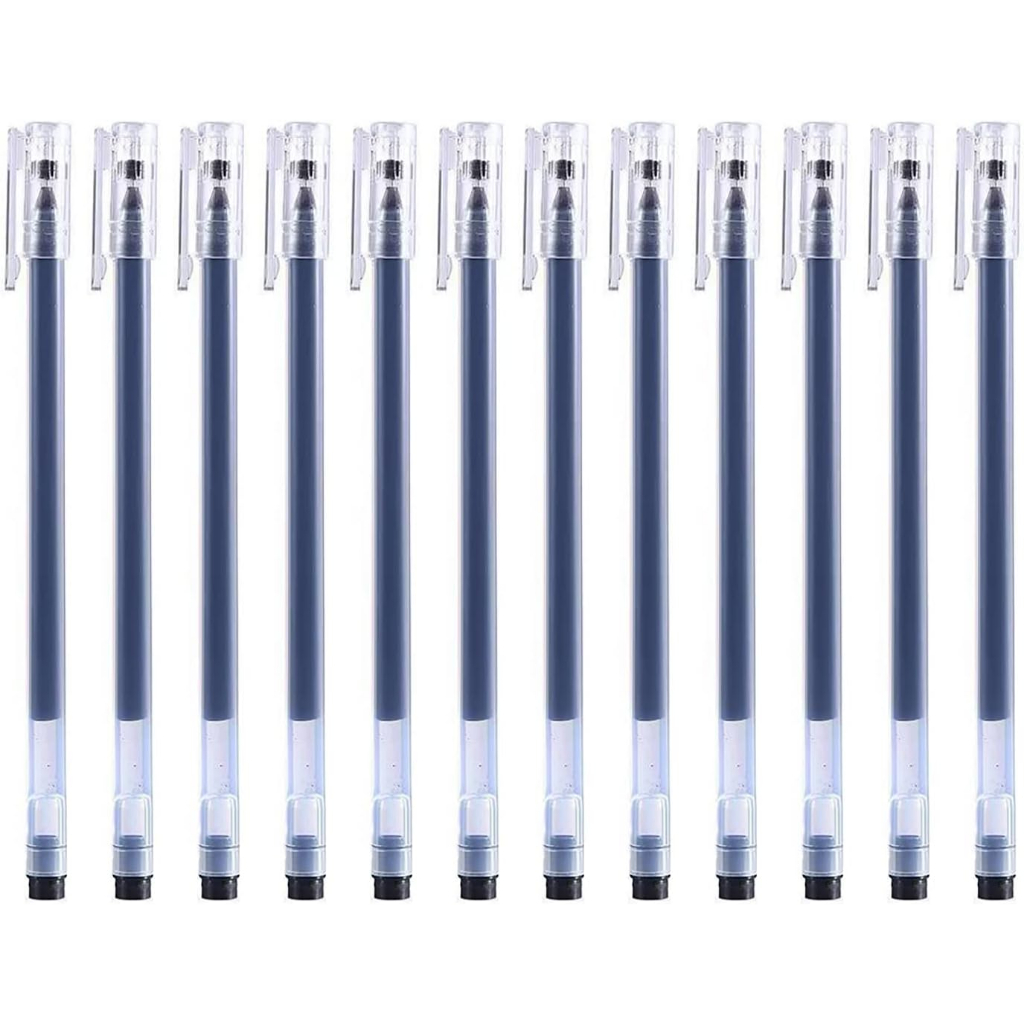 Gel Pens 12 Count, Ball Point Pens Fine Point, 0.5 mm Ink Pen, Note