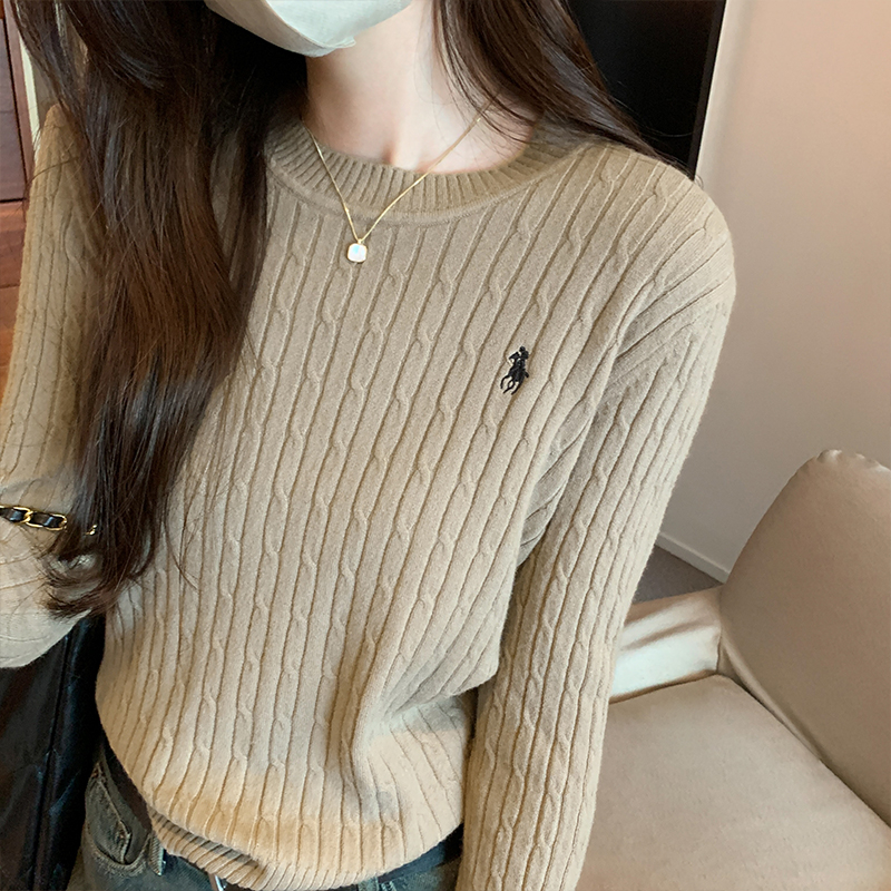 68009 Twist Pullover Round Neck Sweater New Style Soft Waxy Sweater ...