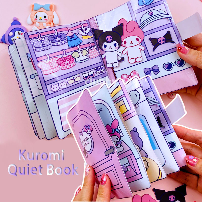 Sanrio Quiet Book DIY Kuromi Melody Dress Up Handmade Book Fidget ...