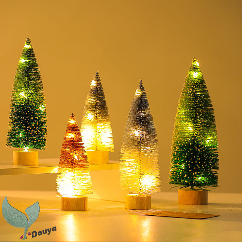 Tabletop Mini Christmas Tree with lights,Desktop colorful Xmas Tree