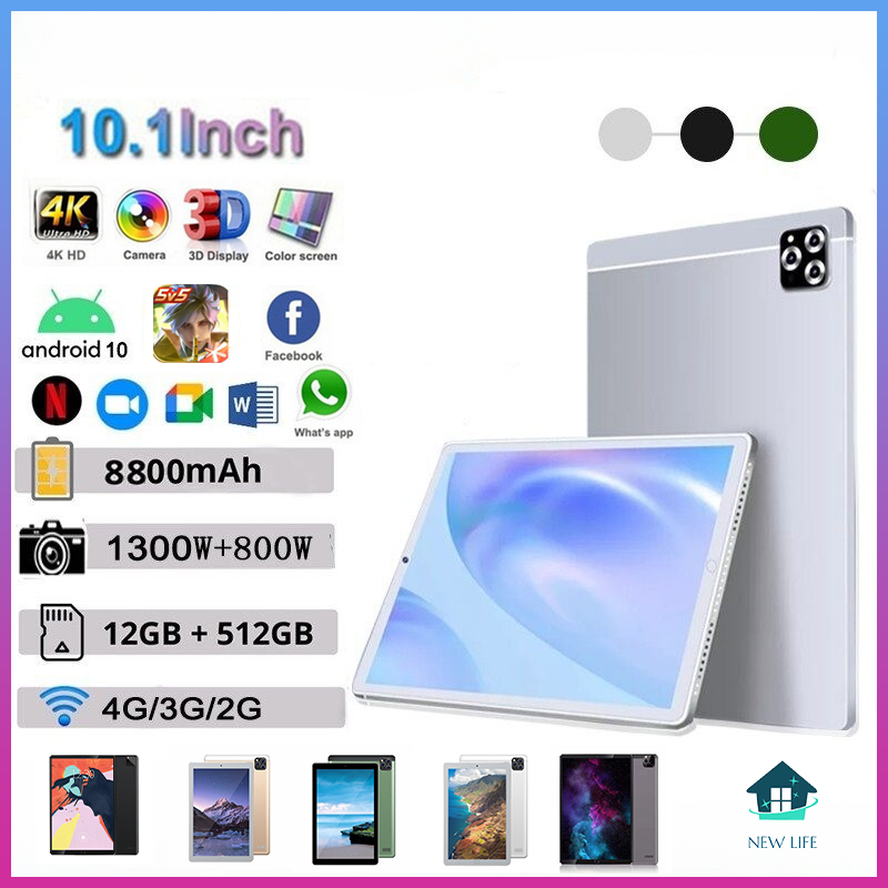 2023 New Tablet Galaxy 10 Inch Tablet P20 1GB+16GB Learning Tablet for