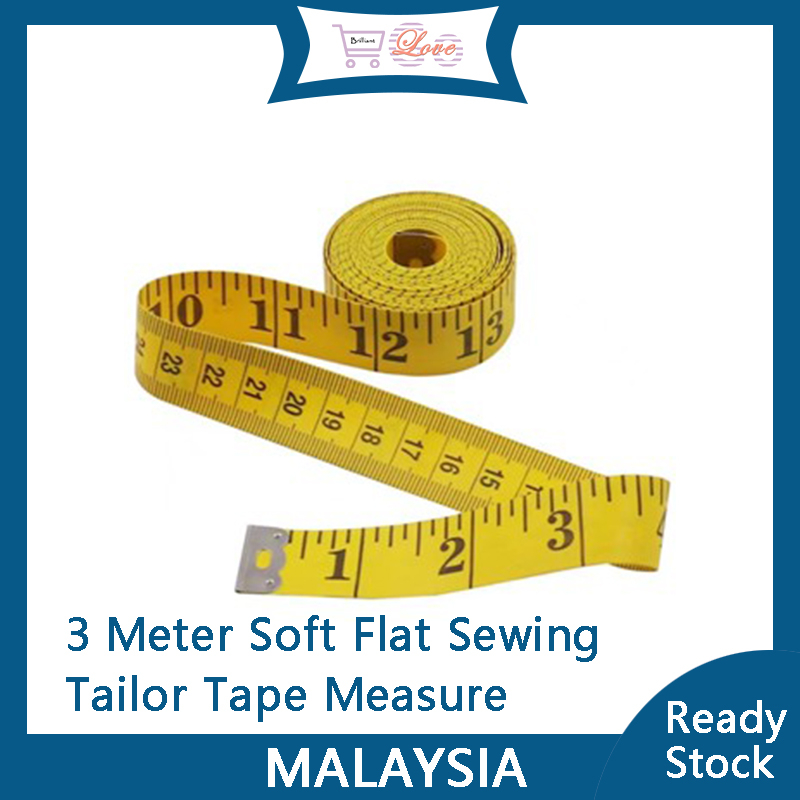[Ready Stock]Soft Flat 3 Meter Sewing Tailor Tape Measure Body Height