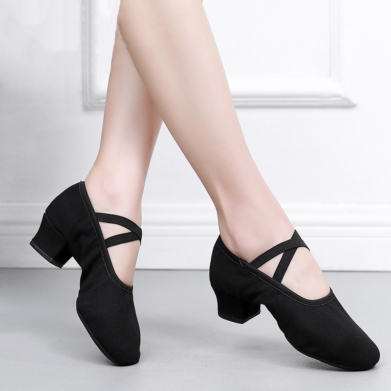 Reasy Stock Size 37 42 Dance Shoes Teachers Modern Dance Indoor Dance Practice Shoes Adults 3.5cm Heel Flat Ballet Shoes Outdoor Square Dance Shoes Women Shopee Malaysia