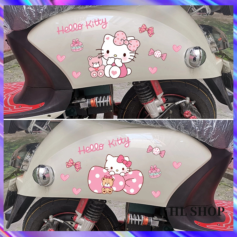 HL KITTY Motorcycle Cute Sticker Cartoon Sticker Hello Kitty Car ...
